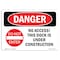 Signmission Safety Sign, OSHA Danger, 7" Height, 10" Width, No Access! This Dock, Landscape OS-DS-D-710-L-1983 - alternate 1